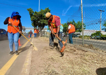 Servicios Públicos realiza acciones de limpieza en Blvd. Luis Donaldo Colosio