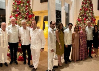 Reaparece Enrique Peña Nieto en lujoso hotel junto a los Clinton recibiendo el Año Nuevo