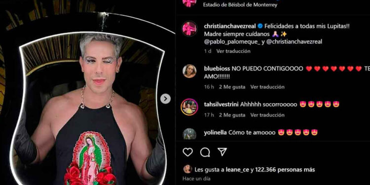 ‘No respeta’: Christian Chávez escandaliza a los Guadalupanos con su top de la Virgen