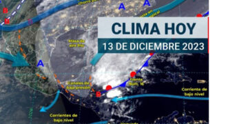 ¿A qué hora entra el frente frío 17 hoy miércoles 13 de diciembre a México?