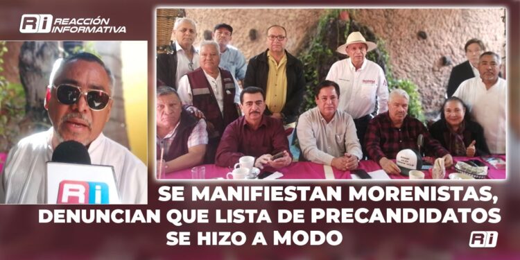 Se manifiestan morenistas, denuncian que lista de precandidatos se hizo a modo