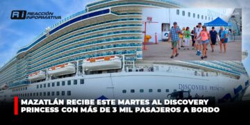Mazatlán recibe este martes al Discovery Princess con más de 3 mil pasajeros a bordo