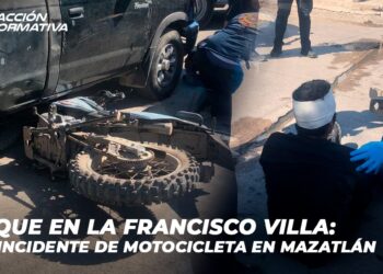 Choque en la Francisco Villa: Otro incidente de motocicleta en Mazatlán