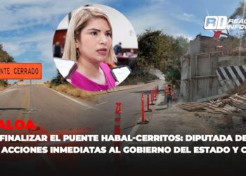 Urge finalizar el puente Habal-Cerritos: Diputada del PAS exige acciones inmediatas al Gobierno del Estado y CAPUFE