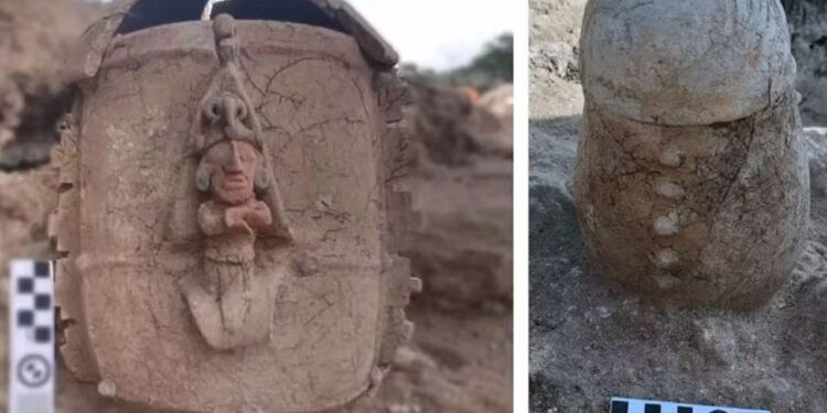 Tren Maya: Encuentran urna funeraria con imagen del dios del maíz