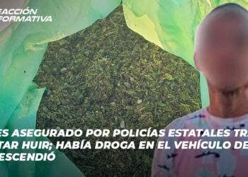 Civil es asegurado por Policías Estatales tras intentar huir; había droga en el vehículo del que descendió