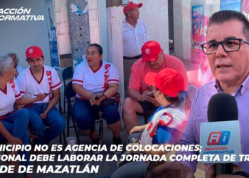 “El municipio no es agencia de colocaciones; el personal debe laborar la jornada completa de trabajo”: Alcalde de Mazatlán