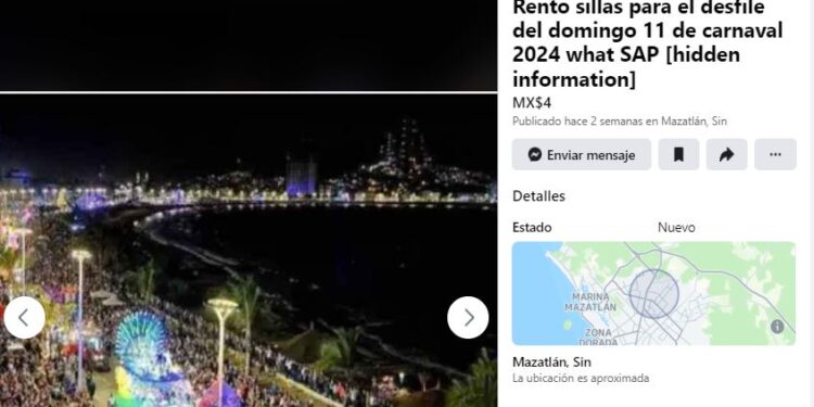 ¿Inicia la renta de sillas para el desfile del Carnaval Internacional de Mazatlán 2024?: Vendedores lo publicitan por redes sociales