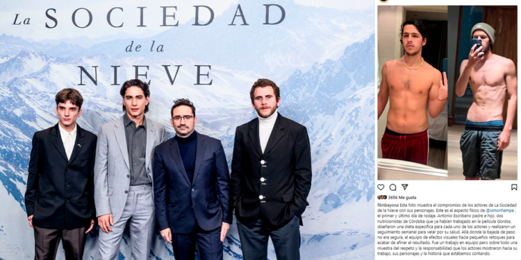 ¿Cuál fue la rigurosa dieta de los actores de ‘La sociedad de la nieve’?