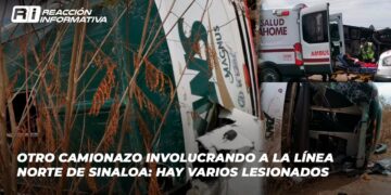Otro camionazo involucrando a la línea Norte de Sinaloa: Hay varios lesionados