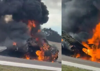 Avión ejecutivo se estrella en autopista de Florida, EU