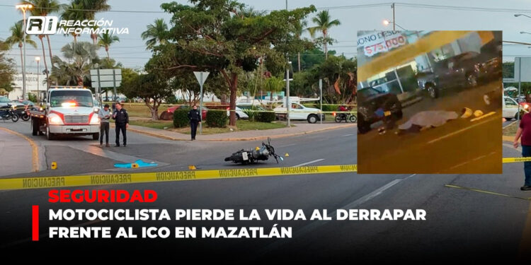 Motociclista pierde la vida al derrapar frente al ICO en Mazatlán