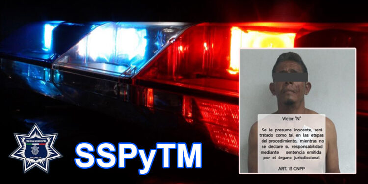 Por la probable participación en el delito de feminicidio en grado de tentativa, policías Municipales detienen a un hombre
