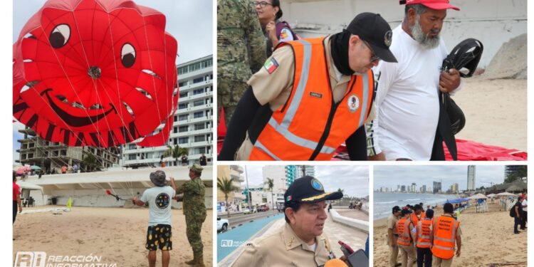 Capitanía de Puerto realiza operativo de revisión de paracaídas en Mazatlán