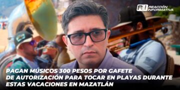 Pagan músicos 300 pesos por gafete de autorización para tocar en playas durante estas vacaciones en Mazatlán