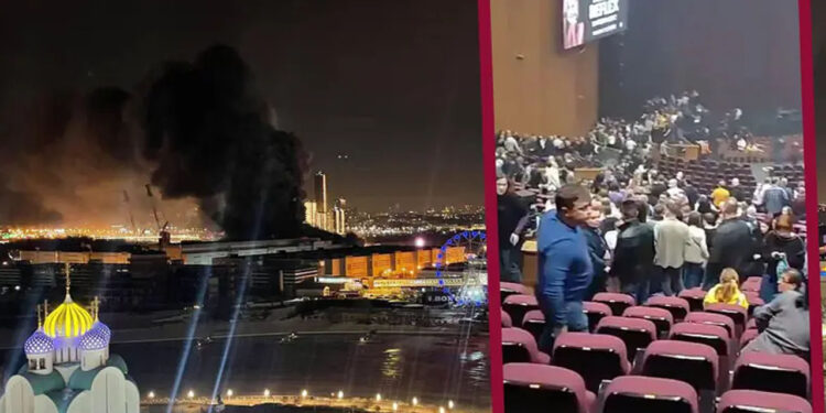 Tiroteo e incendio en sala de conciertos de Moscú deja 40 muertos; graban VIDEO del momento