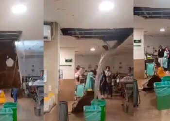 Video: Colapsa plafón en IMSS de Cancún por fuga de agua