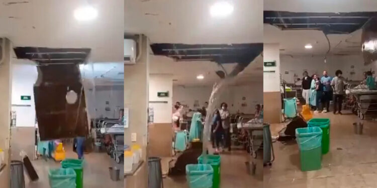Video: Colapsa plafón en IMSS de Cancún por fuga de agua