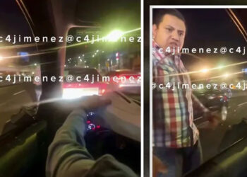 Taxista rompe vidrio y patea auto tras presunto choque en CdMx
