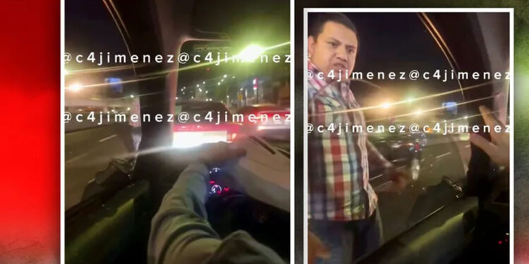 Taxista rompe vidrio y patea auto tras presunto choque en CdMx