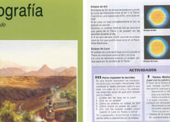 Viral: Así es como el libro de geografía de cuarto grado de 1993 mencionaba el eclipse solar 2024