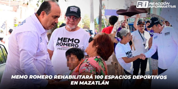 Memo Romero rehabilitará 100 espacios deportivos en Mazatlán