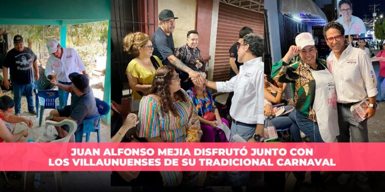 Juan Alfonso Mejía disfrutó junto con los villaunuenses de su tradicional carnaval