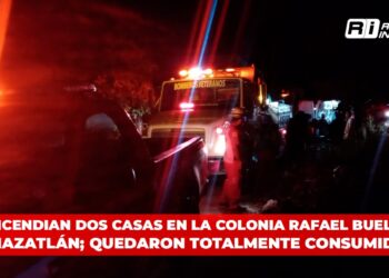 Se incendian dos casas en la colonia Rafael Buelna de Mazatlán; quedaron totalmente consumidas