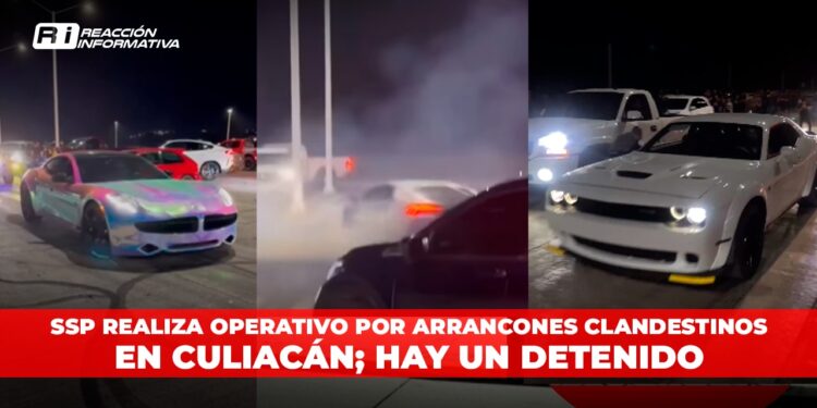 SSP realiza operativo por arrancones clandestinos en Culiacán; hay un detenido