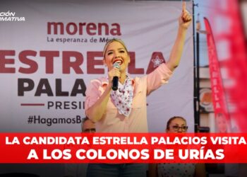 La candidata Estrella Palacios visita a los colonos de Urías