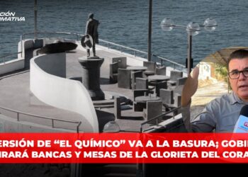 Millonaria inversión de “El Químico” va para la basura; gobierno retirará bancas y mesas de la Glorieta del Corazón