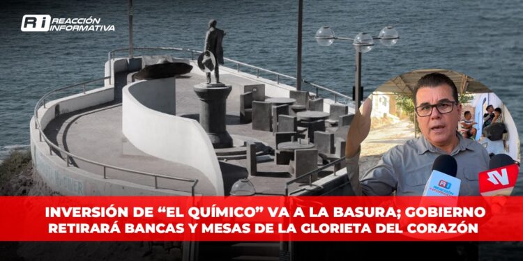 Millonaria inversión de “El Químico” va para la basura; gobierno retirará bancas y mesas de la Glorieta del Corazón