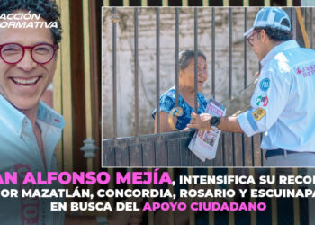 Juan Alfonso Mejía, intensifica su recorrido por Mazatlán, Concordia, Rosario y Escuinapa en busca del apoyo ciudadano