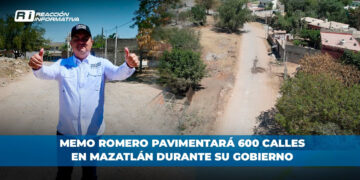Memo Romero pavimentará 600 calles en Mazatlán durante su gobierno