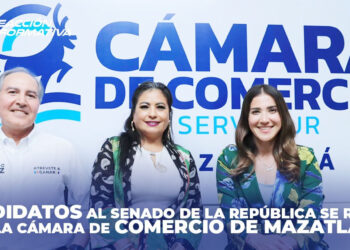 Foro de Candidatos al Senado de la República Mexicana: Paloma Sánchez y Eduardo Ortiz de la coalición “Fuerza y Corazón por México” se reúnen con la Cámara de Comercio de Mazatlán