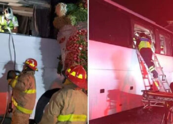 Autobús choca contra tráiler en autopista Córdoba-Veracruz, hay 35 heridos