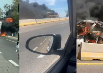 Autobus impacta contra tráiler y se incendia en Sinaloa; hay 4 muertos y al menos 19 heridos