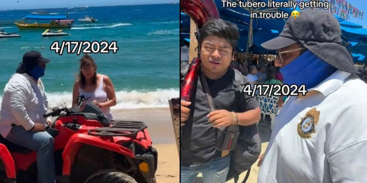 VIDEO: Ahora en Los Cabos: turista pide retirar grupo de banda de la playa; ¿ofreció dinero a inspector?