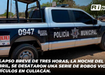 En solo 3 horas, cuatro vehículos son robados a mano armada en Culiacán