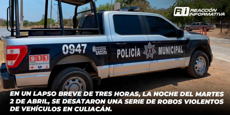 En solo 3 horas, cuatro vehículos son robados a mano armada en Culiacán