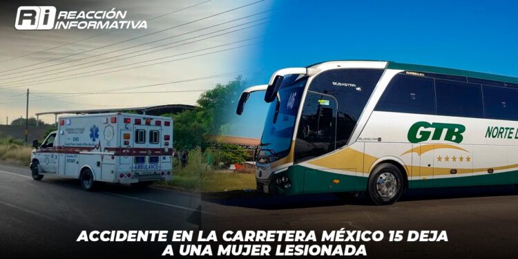Accidente en la Carretera México 15 deja a una mujer lesionada