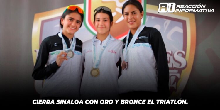 Cierra Sinaloa con oro y bronce el Triatlón.