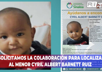 Desaparece menor de ocho meses en Mazatlán