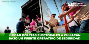 Llegan boletas electorales a Culiacán bajo un fuerte operativo de seguridad