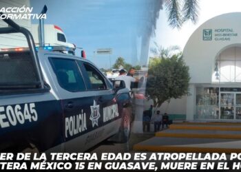 Mujer de la tercera edad es atropellada por la carretera México 15 en Guasave, muere en el hospital