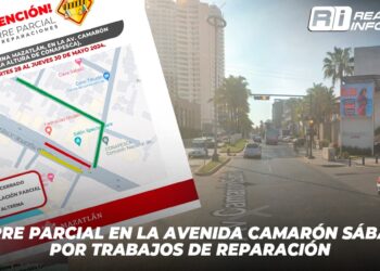 Cierre parcial en la avenida Camarón Sábalo por trabajos de reparación