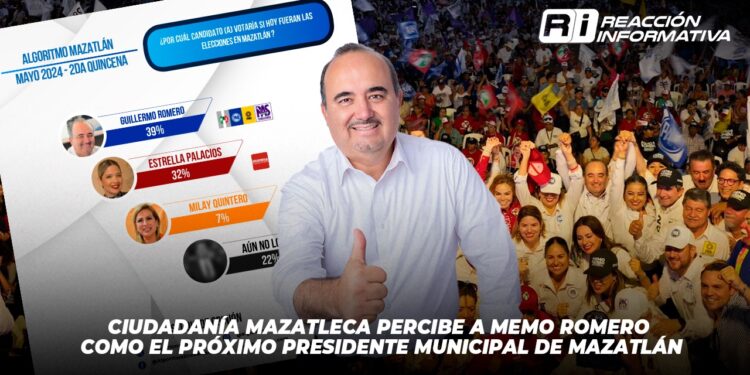 Ciudadanía mazatleca percibe a Memo Romero como el próximo presidente municipal de Mazatlán