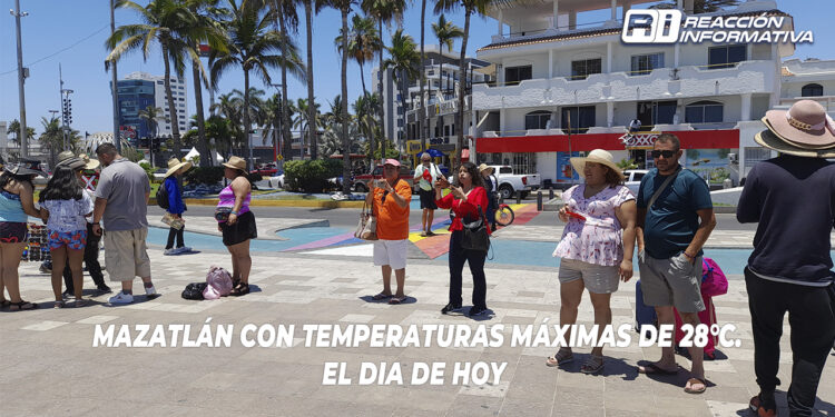 Se pronostica un día extremadamente caluroso en el estado, Mazatlán con temperaturas máximas de 28°C