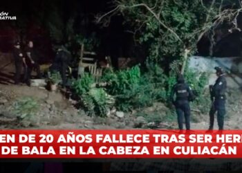 Joven de 20 años fallece tras ser herido de bala en la cabeza en Culiacán