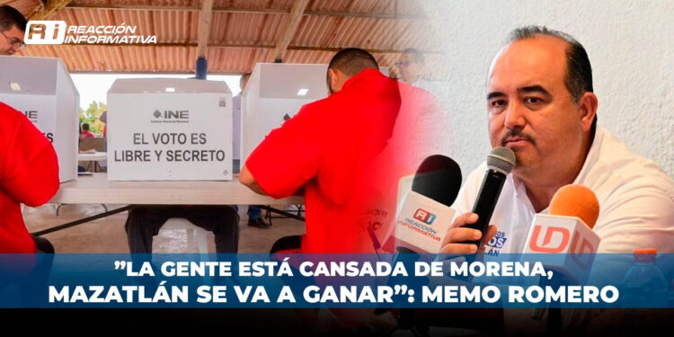 ”La gente está cansada de Morena, Mazatlán se va a ganar”: Memo Romero